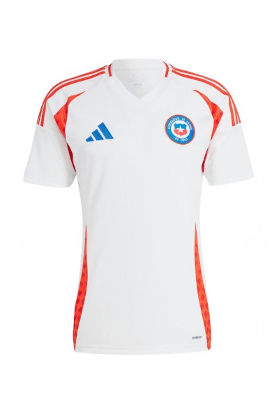 Chile Fotballdrakt Borte Klær Copa America 2024 Korte ermer Chile Fotballdrakt Borte Klær Copa America 2024 Korte ermer